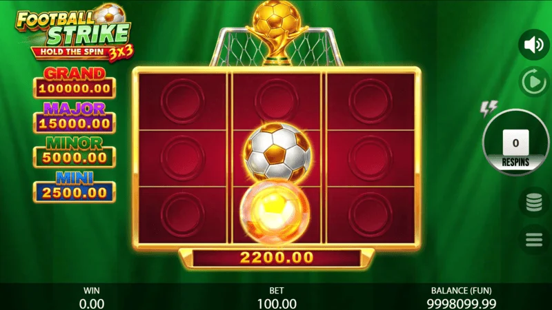 3x3 Football Strike: Hold The Spin - bonus round game screen