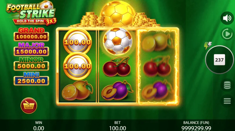 3x3 Football Strike: Hold The Spin - jackpot wheel